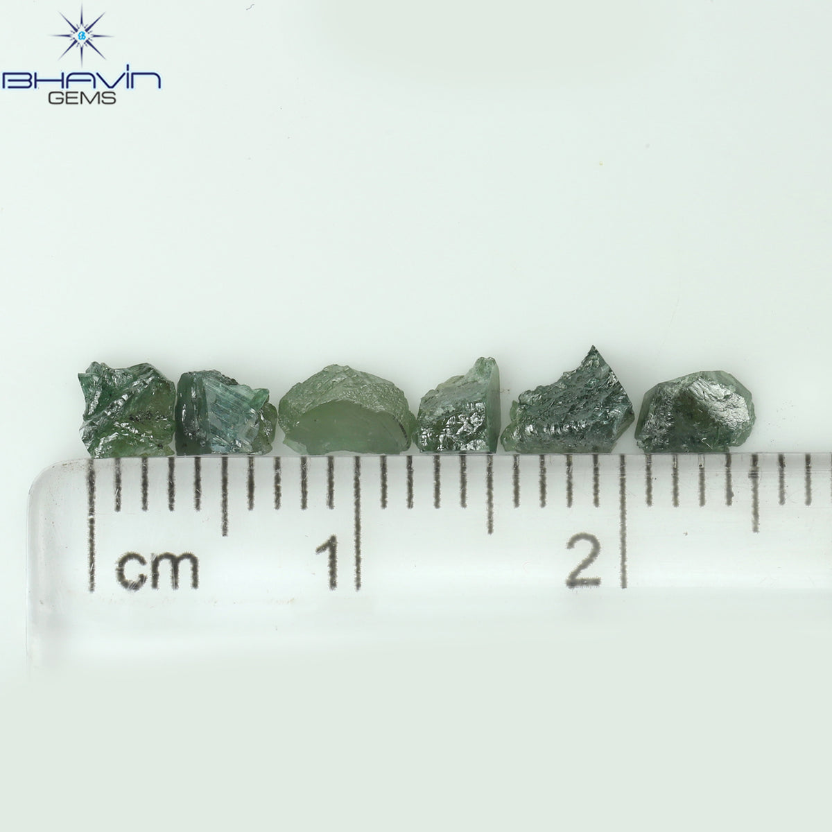 5.14 CT/20 ピース グリーン カラー ラフ ダイヤモンド ナチュラル ルース ダイヤモンド I3 クラリティ (4.08 MM)