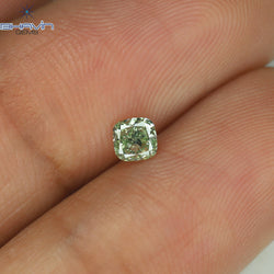 0.20 CT Cushion Shape Natural Loose Diamond Enhanced Green Color SI1 Clarity (3.41 MM)