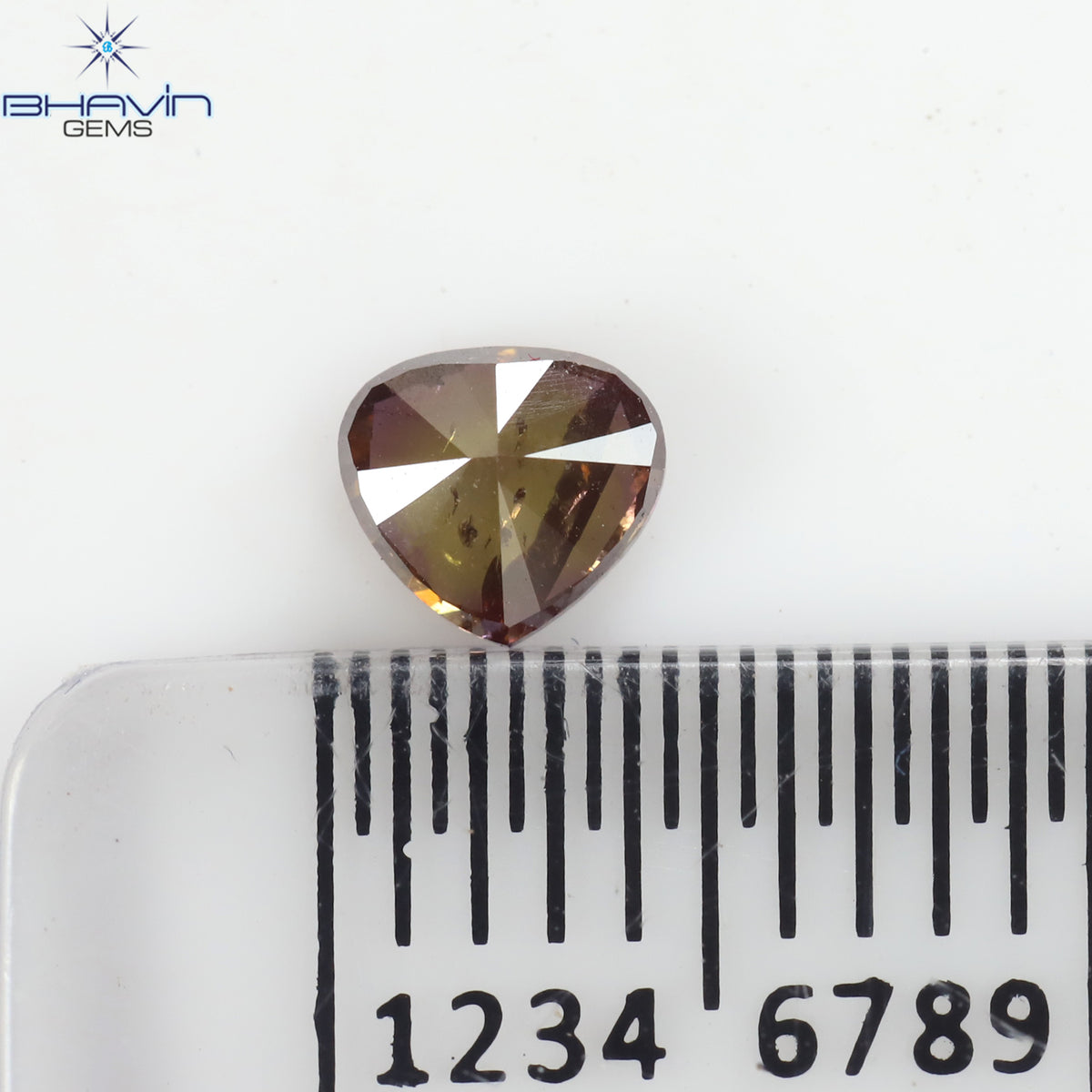 0.30 CT ハート シェイプ ピンク カラー ナチュラル ルース ダイヤモンド I1 クラリティ (4.23 MM)