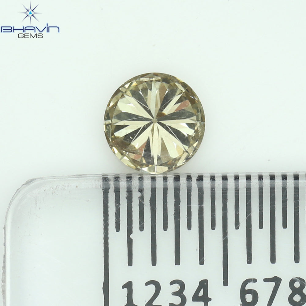0.32 CT Round Shape Natural Loose Diamond Brown Color SI2 Clarity (4.25 MM)