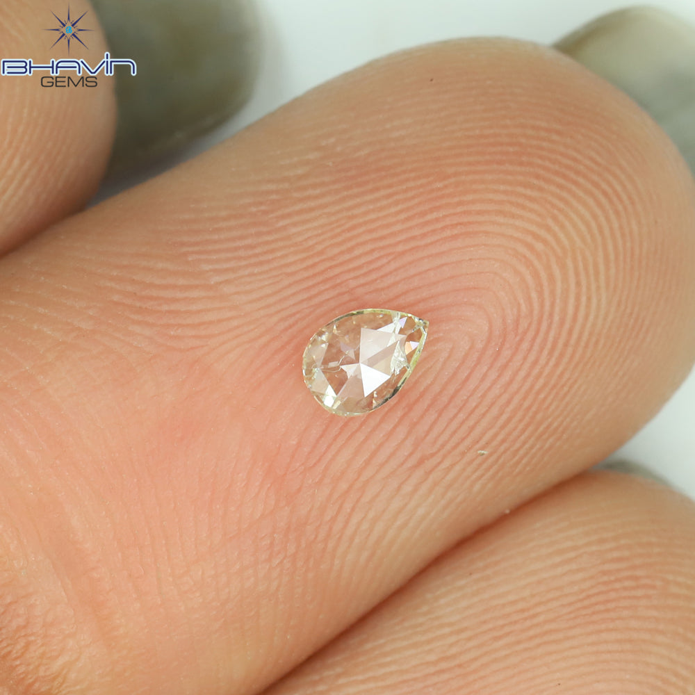 0.10 CT Pear Shape Natural Diamond White Color SI2 Clarity (3.82 MM)