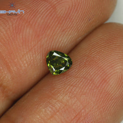 0.21 CT Heart Shape Natural Diamond Green Color VS1 Clarity (3.61 MM)