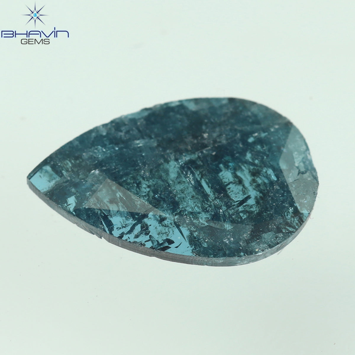 0.73 CT Natural Pear Diamond Enhanced Blue Color Clarity I3 (10.72 MM)