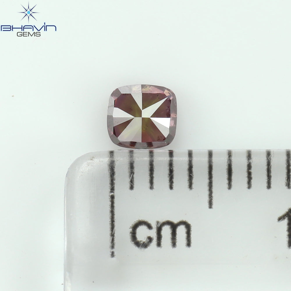 0.24 CT クッション シェイプ 天然ダイヤモンド ピンク色 SI1 クラリティ (3.60 MM)