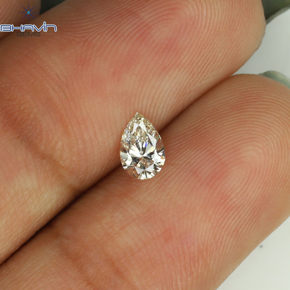 0.30 CT Pear Shape Natural Diamond White Color SI1 Clarity (5.60 MM)