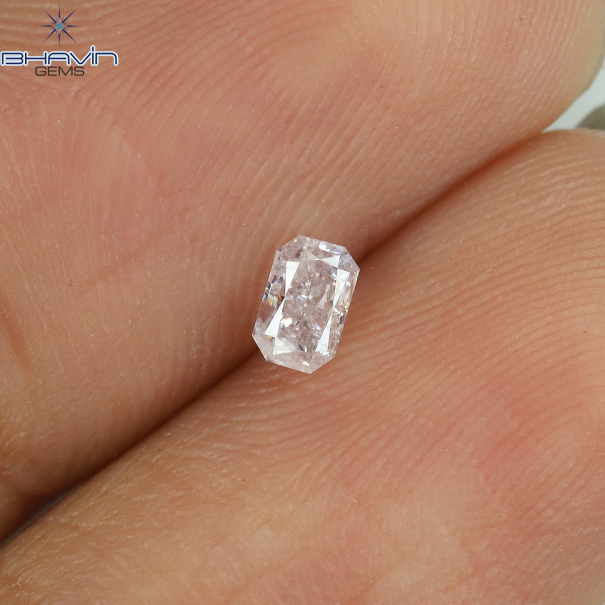 0.16 CT Natural Radiant Diamond Pink Color Clarity I1 (3.80 MM)