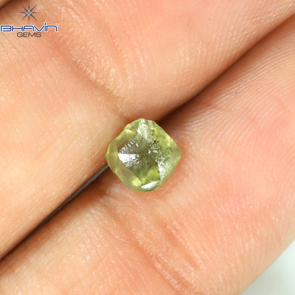 0.81 CT Rough Shape Natural Diamond Yellow Color I1 Clarity (4.96 MM)