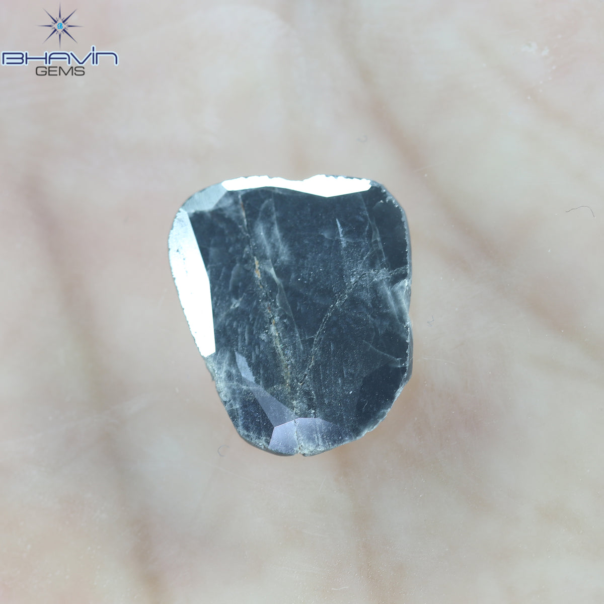 1.78 CT Slice Natural Diamond Black Color Clarity I3 (13.00 MM)