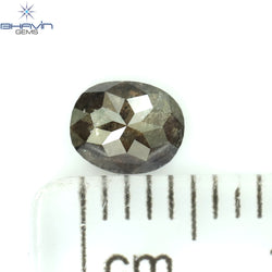 0.39 CT Oval Shape Natural Diamond Salt And Pepper Color I3 Clarity (5.20 MM)