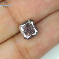 1.70 CT Radiant Shape Natural Diamond Pink Color I3 Clarity (6.75 MM)