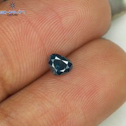 0.07 CT ハートシェイプ 天然ダイヤモンド 緑がかった青色 VS1 クラリティ (2.65 MM)