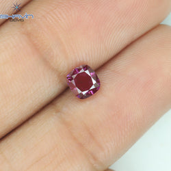 0.60 CT Cushion Shape Natural Loose Diamond Enhanced Pink Color VS1 Clarity (4.78 MM)