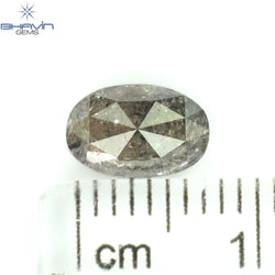 1.34 CT Oval Shape Natural Diamond Salt And Papper Color I3 Clarity (8.04 MM)