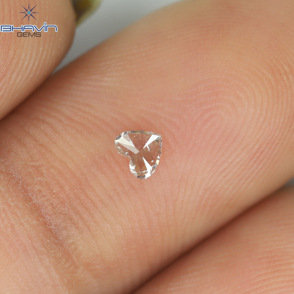 0.12 CT Natural Heart Diamond Pink Color Clarity SI1 (3.22 MM)