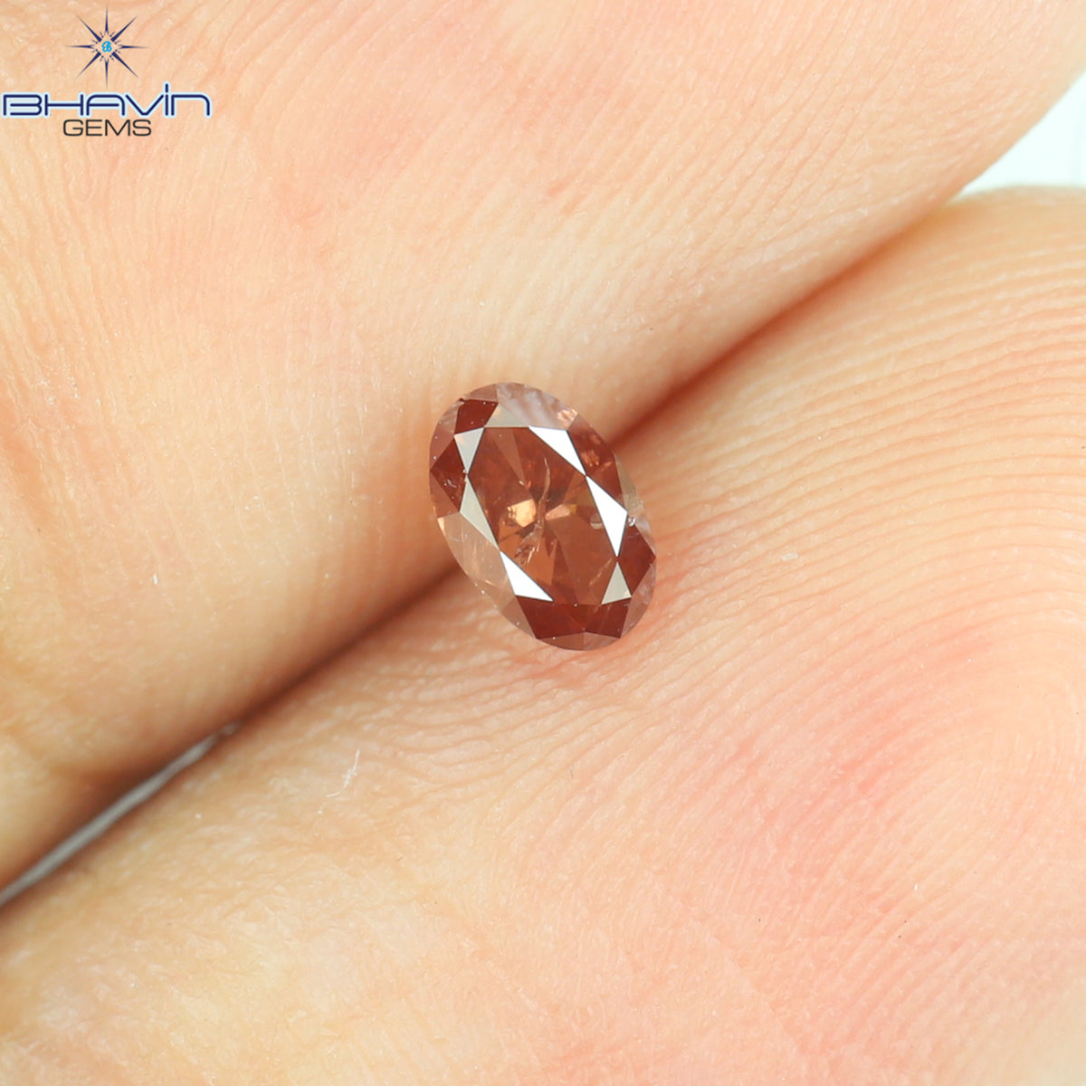 0.21 CT オーバルシェイプ ナチュラル ダイヤモンド エンハンスト ピンク カラー I1 クラリティ (4.52 MM)