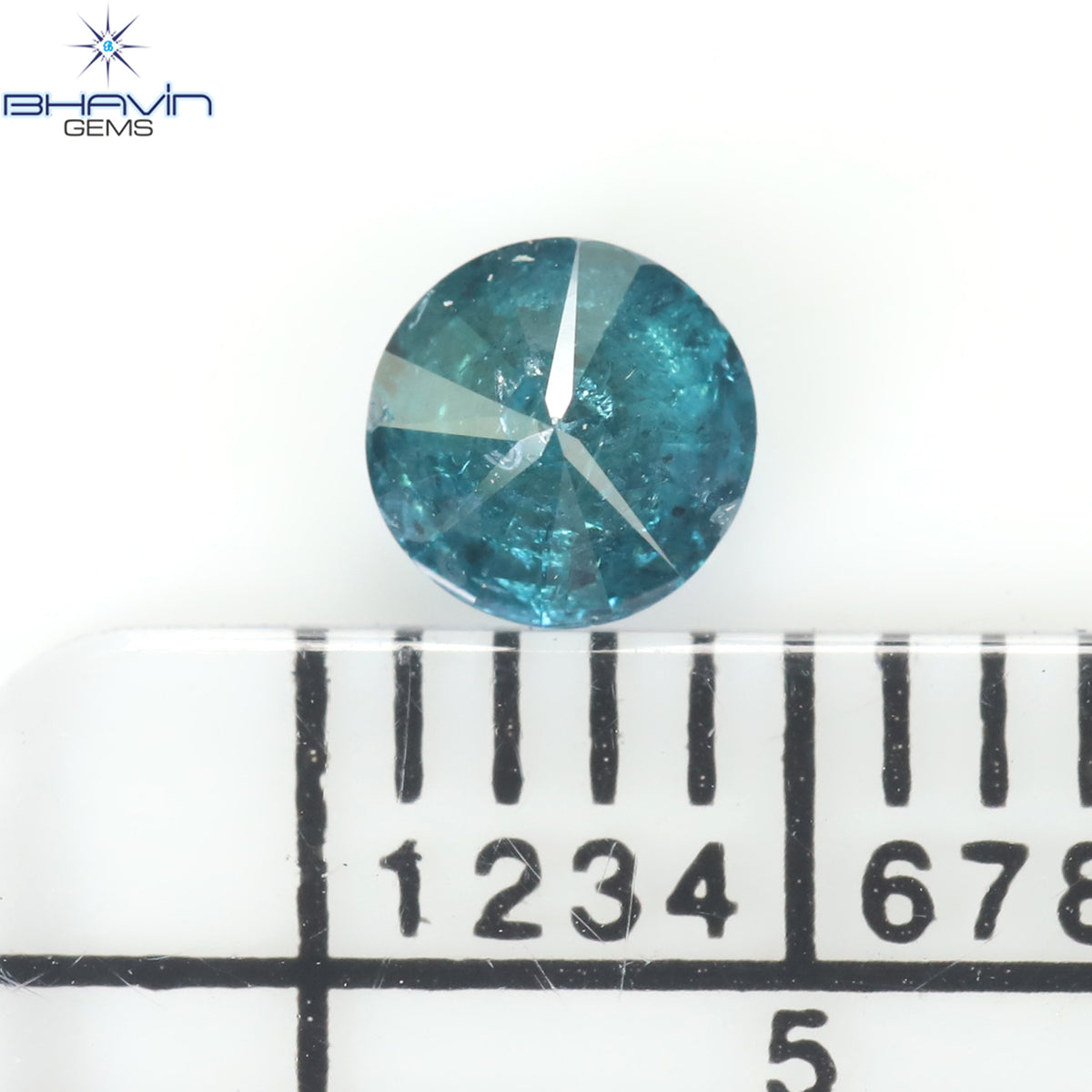 0.26 CT Natural Round Diamond Enhanced Blue Color Clarity I3 (4.00 MM)