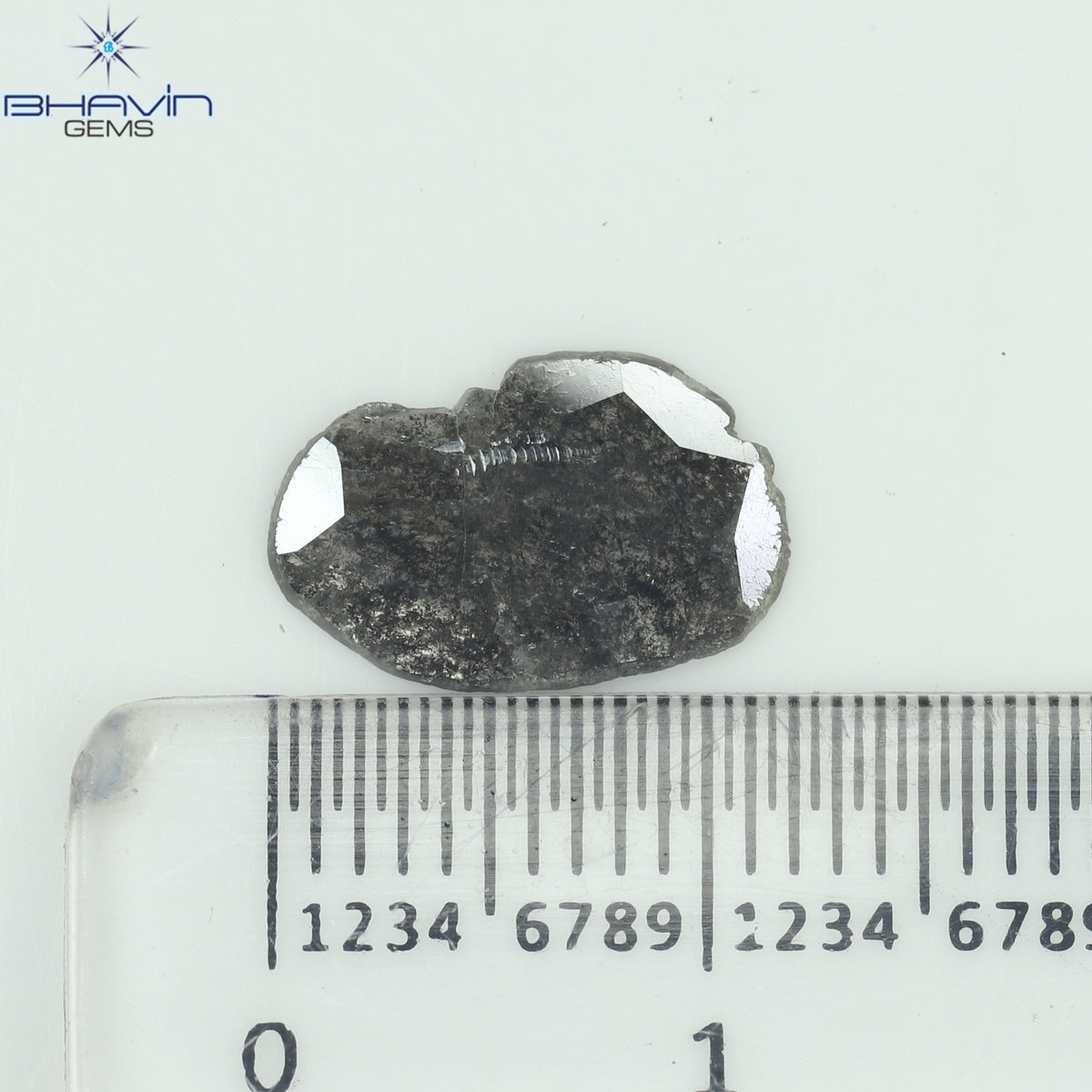 0.97 CT Slice Natural Diamond Salt And Papper Color Clarity I3 (12.00 MM)