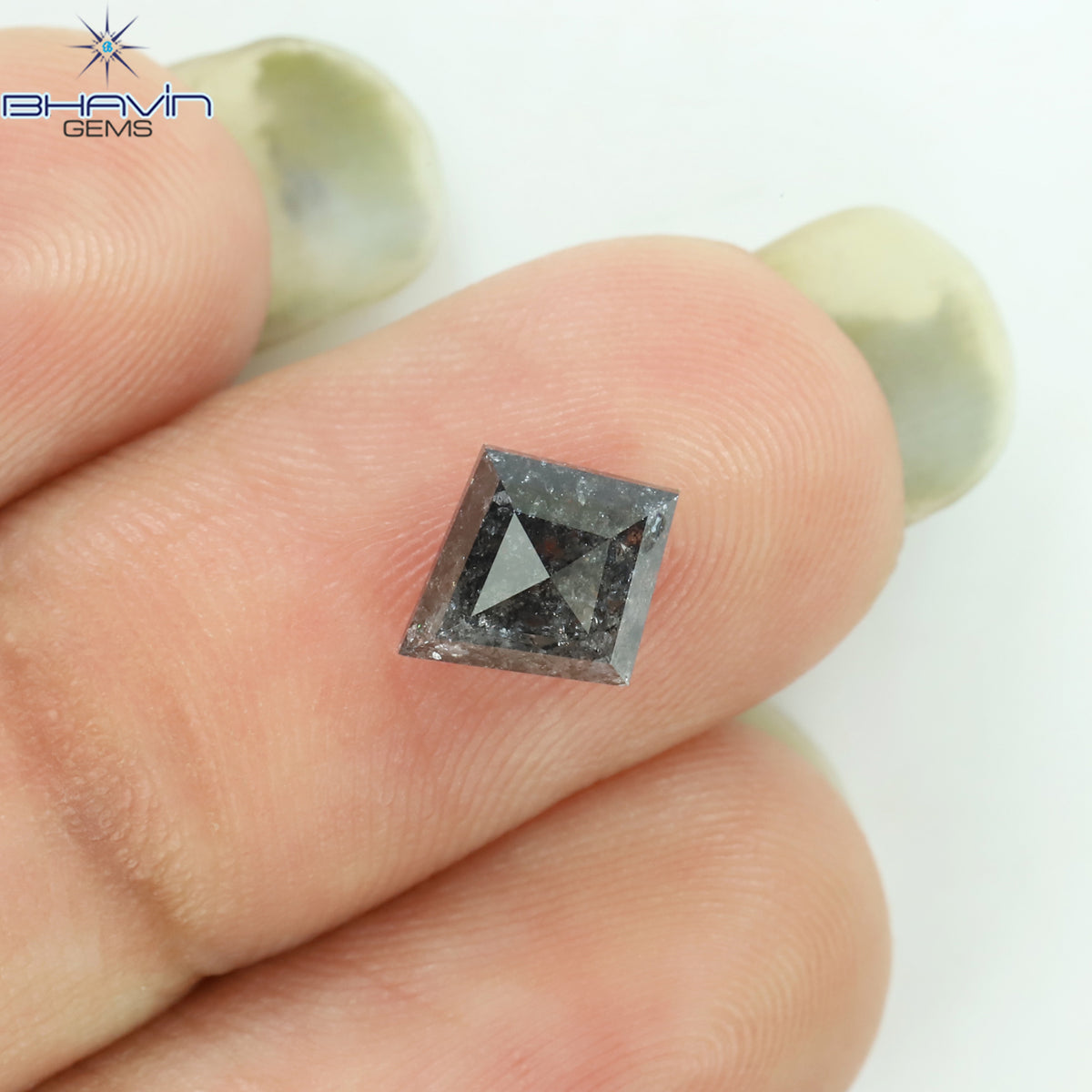 0.93 CT カイト ダイヤモンド ナチュラル ルース ダイヤモンド ソルト アンド ペッパー カラー I3 クラリティ (9.37 MM)