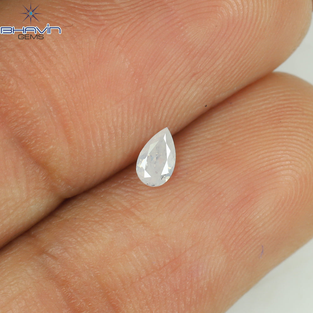 0.13 CT Pear Shape Natural Diamond White Color SI1 Clarity (4.20 MM)
