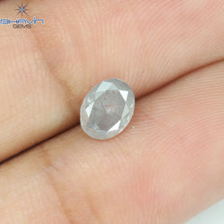 0.72 CT Oval Shape Natural Diamond White Milky Color I3 Clarity (6.15 MM)