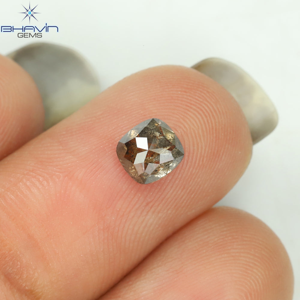 0.86 CT クッション ダイヤモンド ピンク カラー ナチュラル ルース ダイヤモンド I2 クラリティ (5.02 MM)