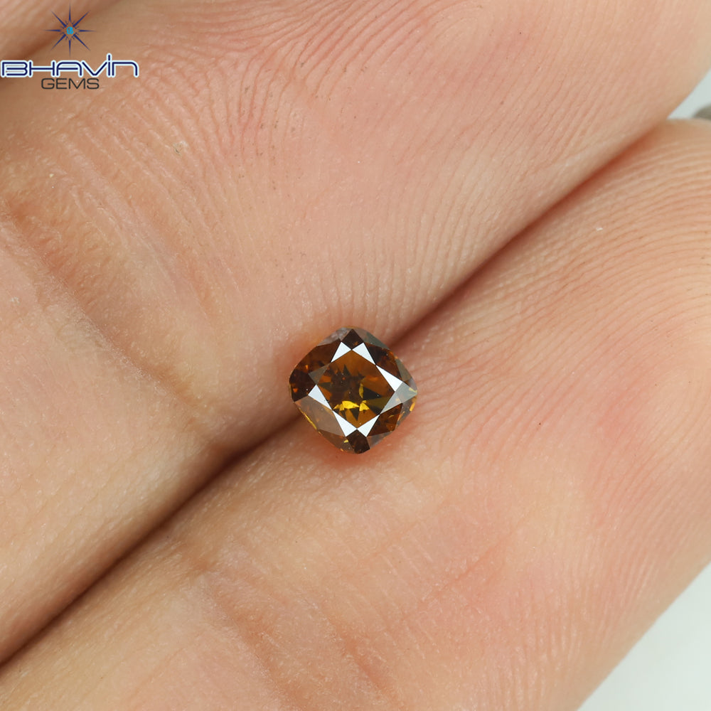 0.29 CT Cushion Shape Natural Diamond Red Color VS1 Clarity (3.60 MM)