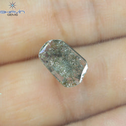 0.74 CT Slice Shape Natural Diamond Salt And Pepper Color I3 Clarity (11.23 MM)