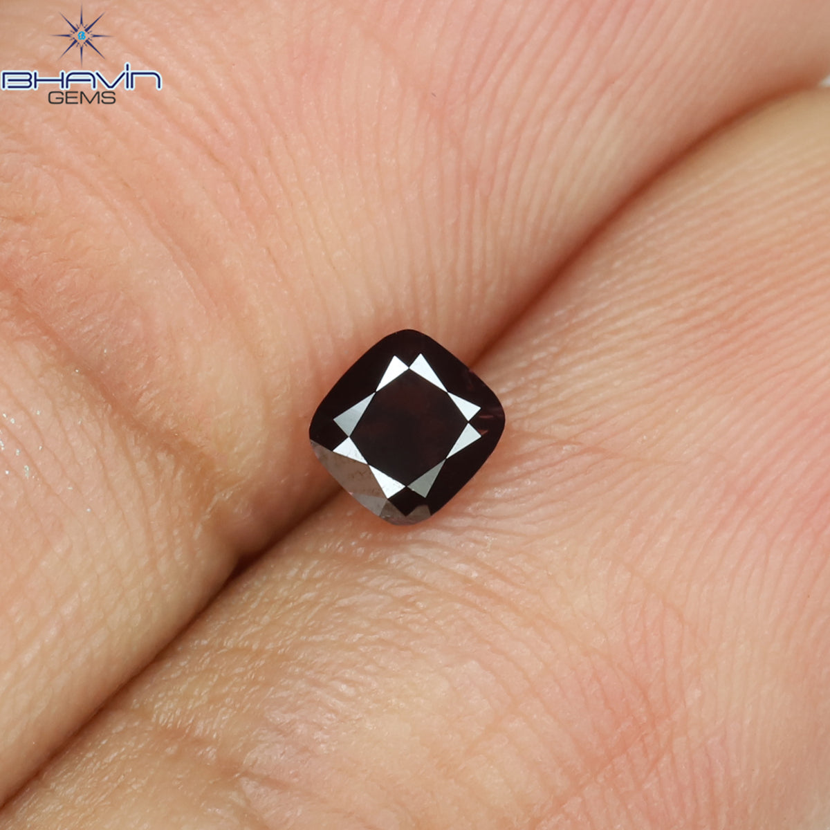 0.07 CT クッション シェイプ ナチュラル ルース ダイヤモンド 強化ピンク色 VS2 クラリティ (2.36 MM)
