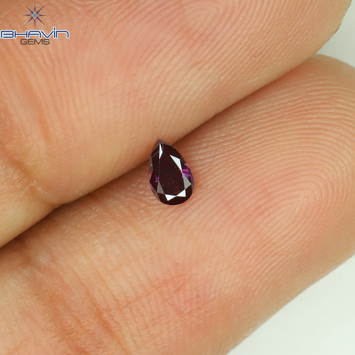0.12 CT ペアシェイプ ナチュラル ダイヤモンド 強化ピンク色 VS2 クラリティ (3.87 MM)