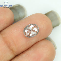 1.22 CT Oval Shape Natural Diamond White (Salt And Pepper) Color I3 Clarity (7.56 MM)