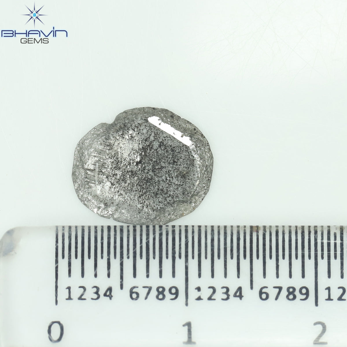 0.92 CT Slice Natural Diamond Salt And Pepper Color Clarity I3 (10.75 MM)