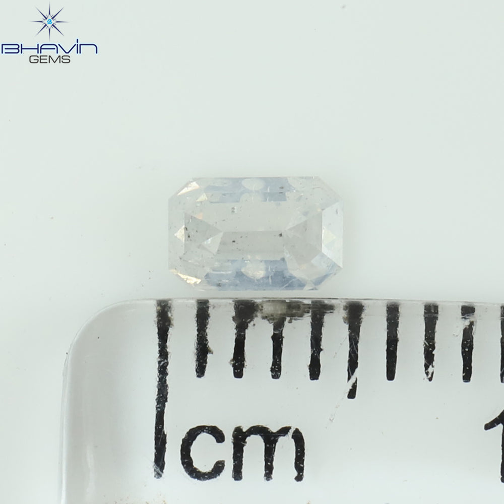 0.21 CT エメラルド シェイプ ナチュラル ダイヤモンド オレンジ色 VS2 クラリティ (3.86 MM)