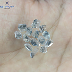 2.60 CT/14 ピース スライス形状 天然ダイヤモンド ソルト アンド ペッパー カラー I3 クラリティ (7.98 MM)