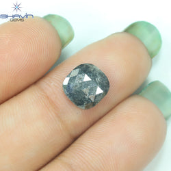 1.92 CT Cushion Shape Natural Diamond Salt And Pepper Color I3 Clarity (11.25 MM)