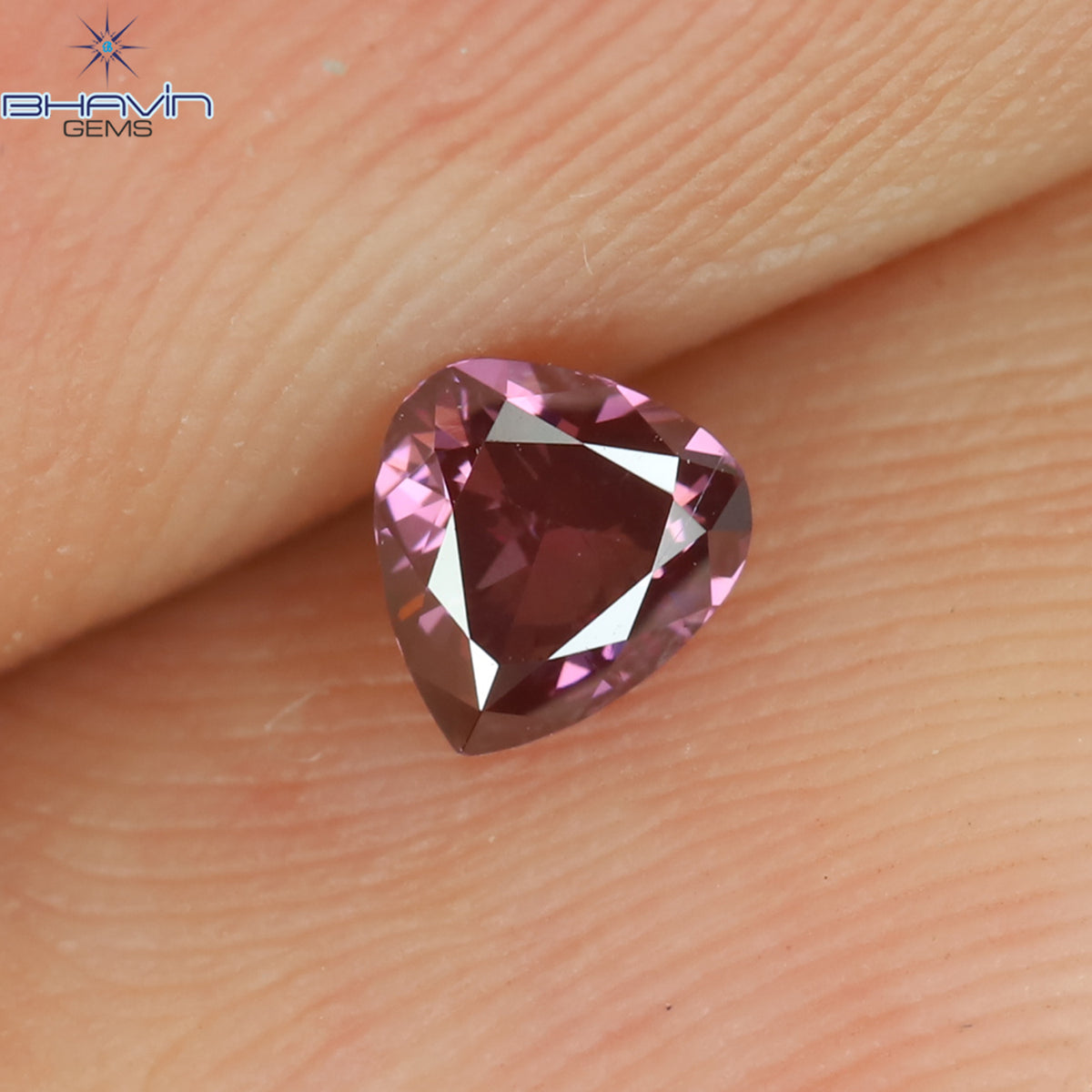 0.15 CT Natural Heart Diamond Enhanced Pink Color Clarity VS1 (3.71 MM)
