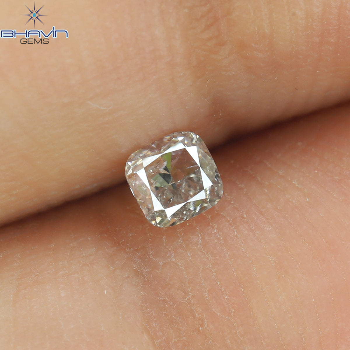 0.17 CT Natural Cushion Diamond Pink Color Clarity I1 (3.00 MM)
