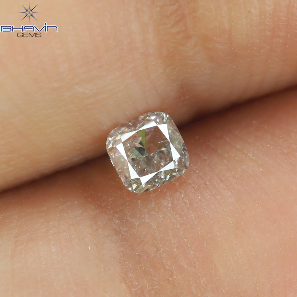 0.17 CT Cushion Shape Natural Diamond Pink Color I1 Clarity (3.00 MM)