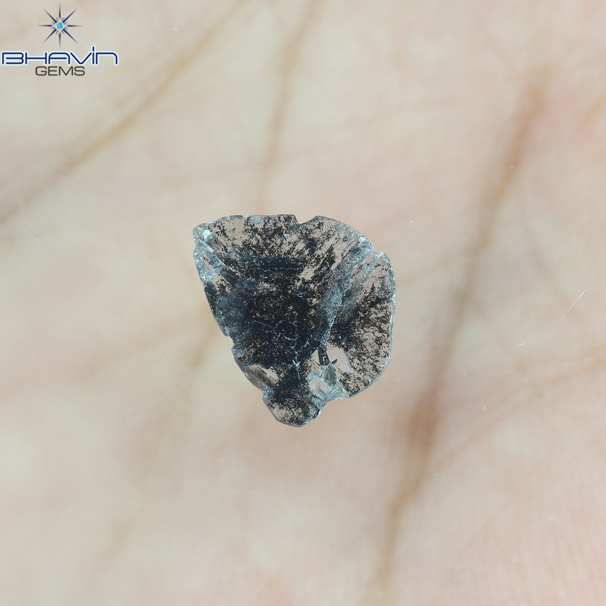0.92 CT Slice Natural Diamond Salt And Papper Color Clarity I3 (10.80 MM)