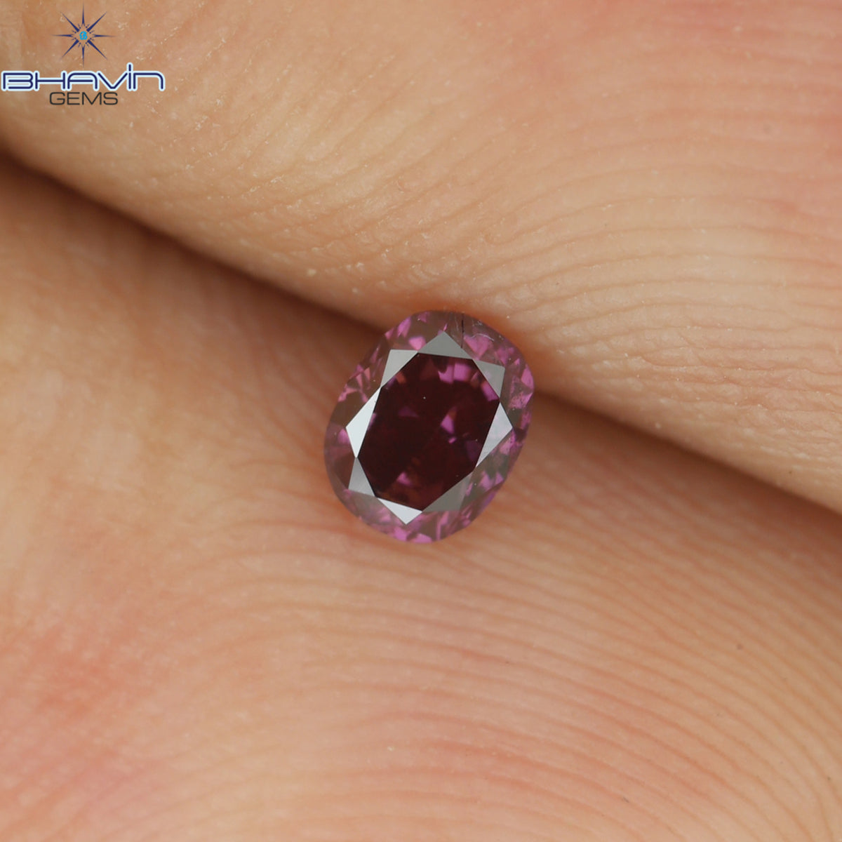 0.16 CT オーバルシェイプ 天然ダイヤモンド 強化ピンク色 SI1 クラリティ (3.52 MM)