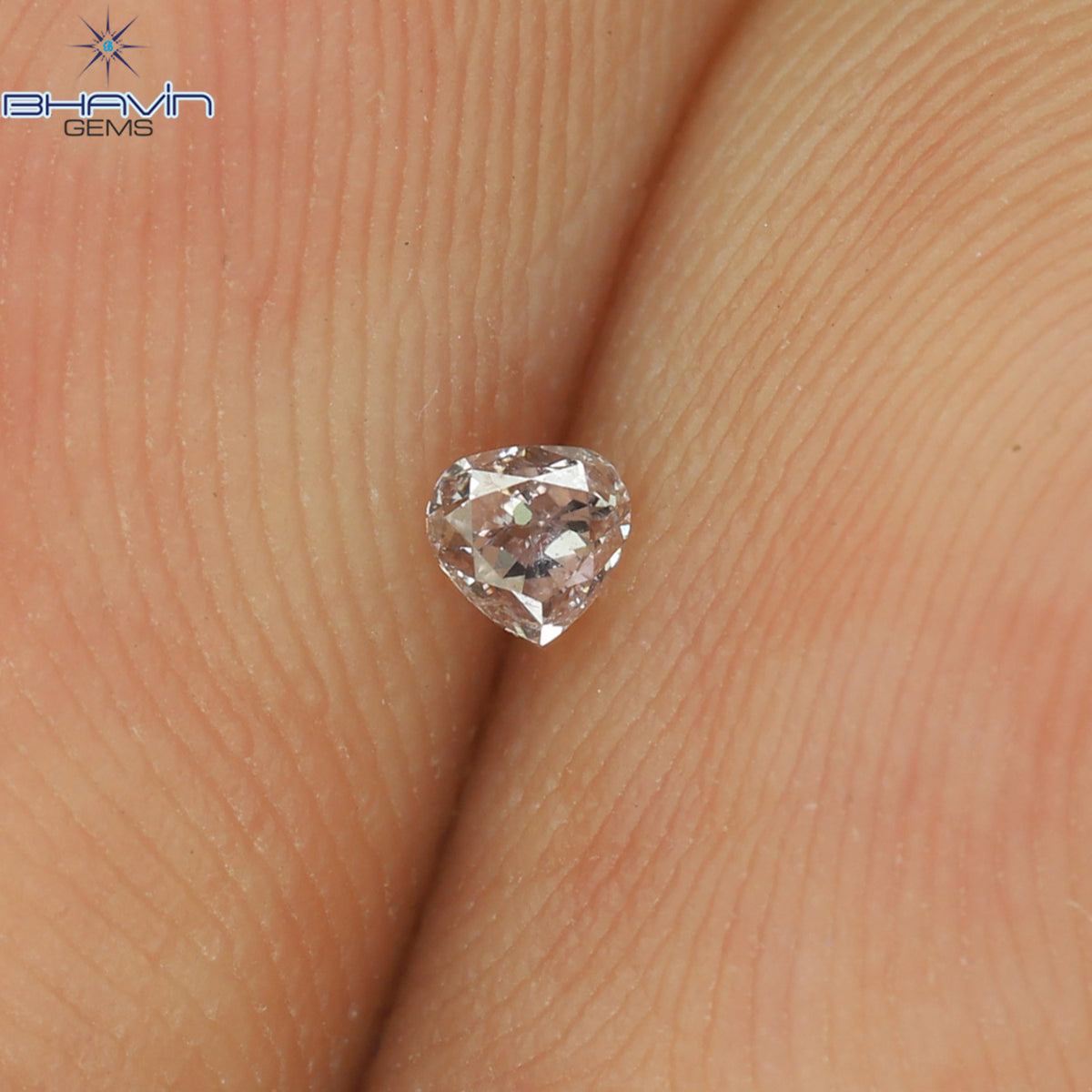 0.06 CT Natural Heart Diamond Pink Color Clarity SI1 (2.28 MM)