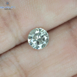 0.63 CT Round Shape Natural Loose Diamond Salt And Pepper Color I2 Clarity (5.55 MM)