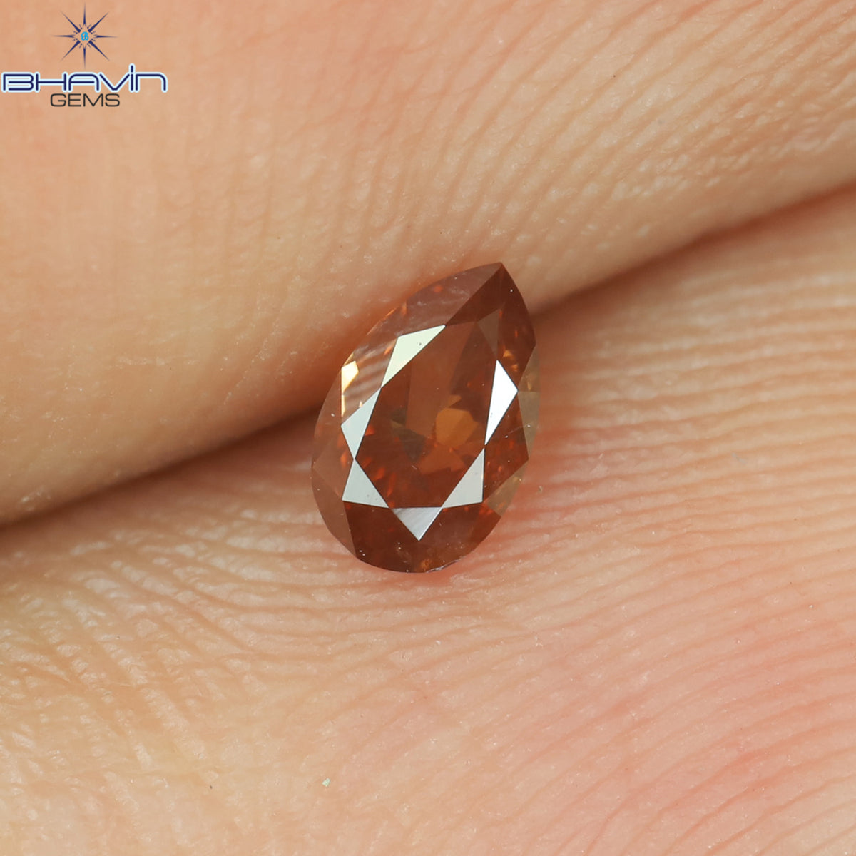 0.14 CT Natural Pear Diamond Enhanced Pink Color Clarity SI1 (4.23 MM)