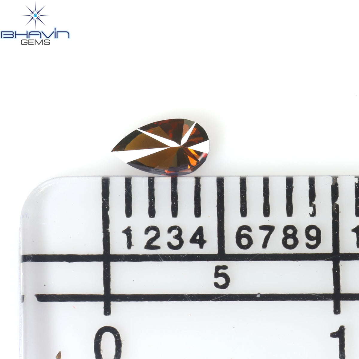 0.11 CT ペアー ダイヤモンド コニャック カラー クラリティ VS1 (4.30 MM)