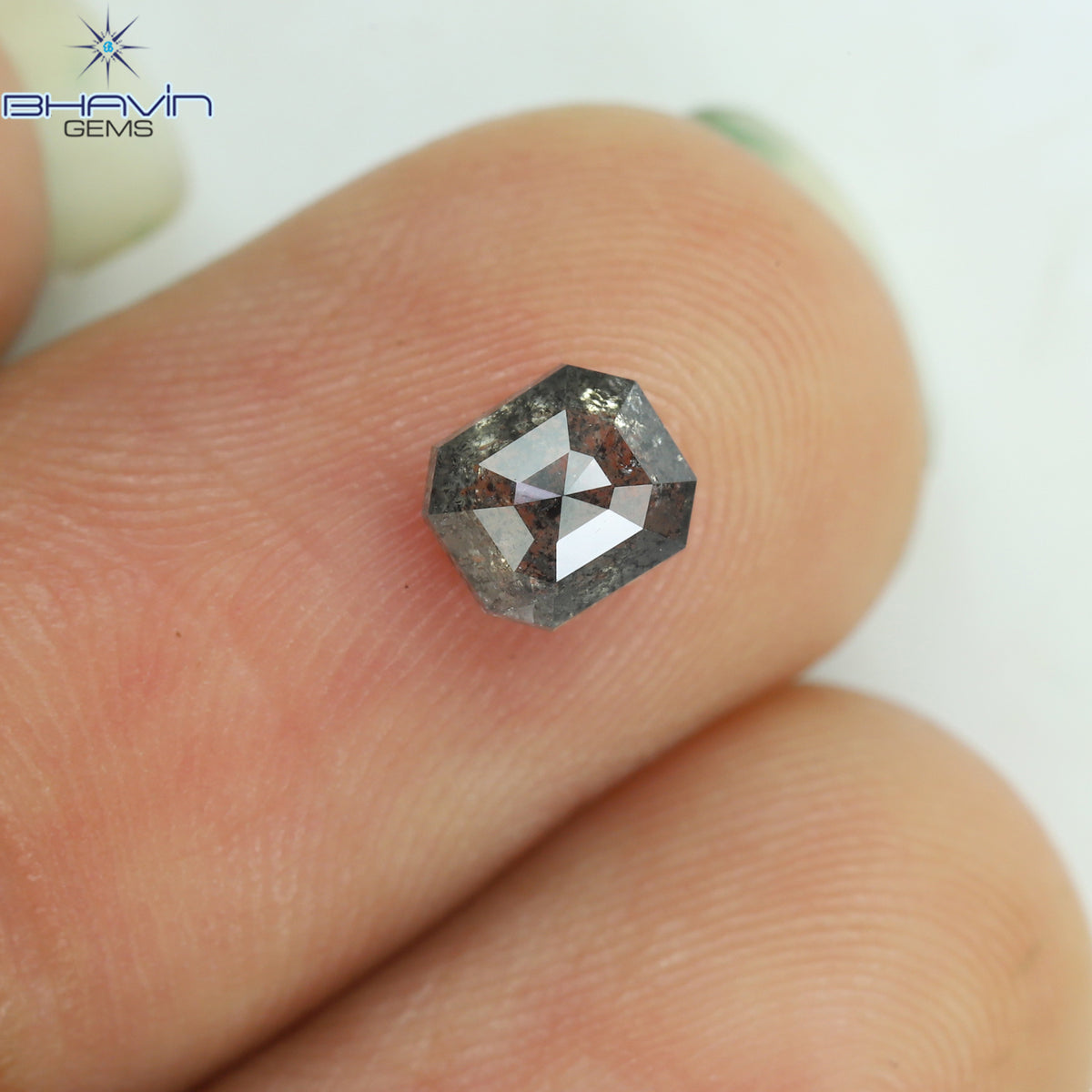 0.55 CT Natural Square Cut Diamond Salt And Pepper Color Clarity I3 (4.78 MM)