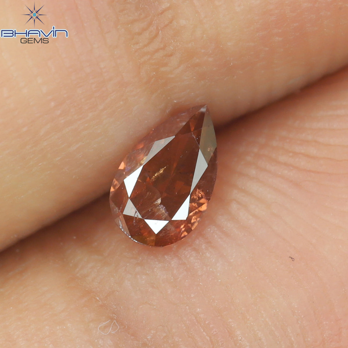 0.25 CT Natural Pear Diamond Enhanced Pink Color Clarity I1 (5.15 MM)