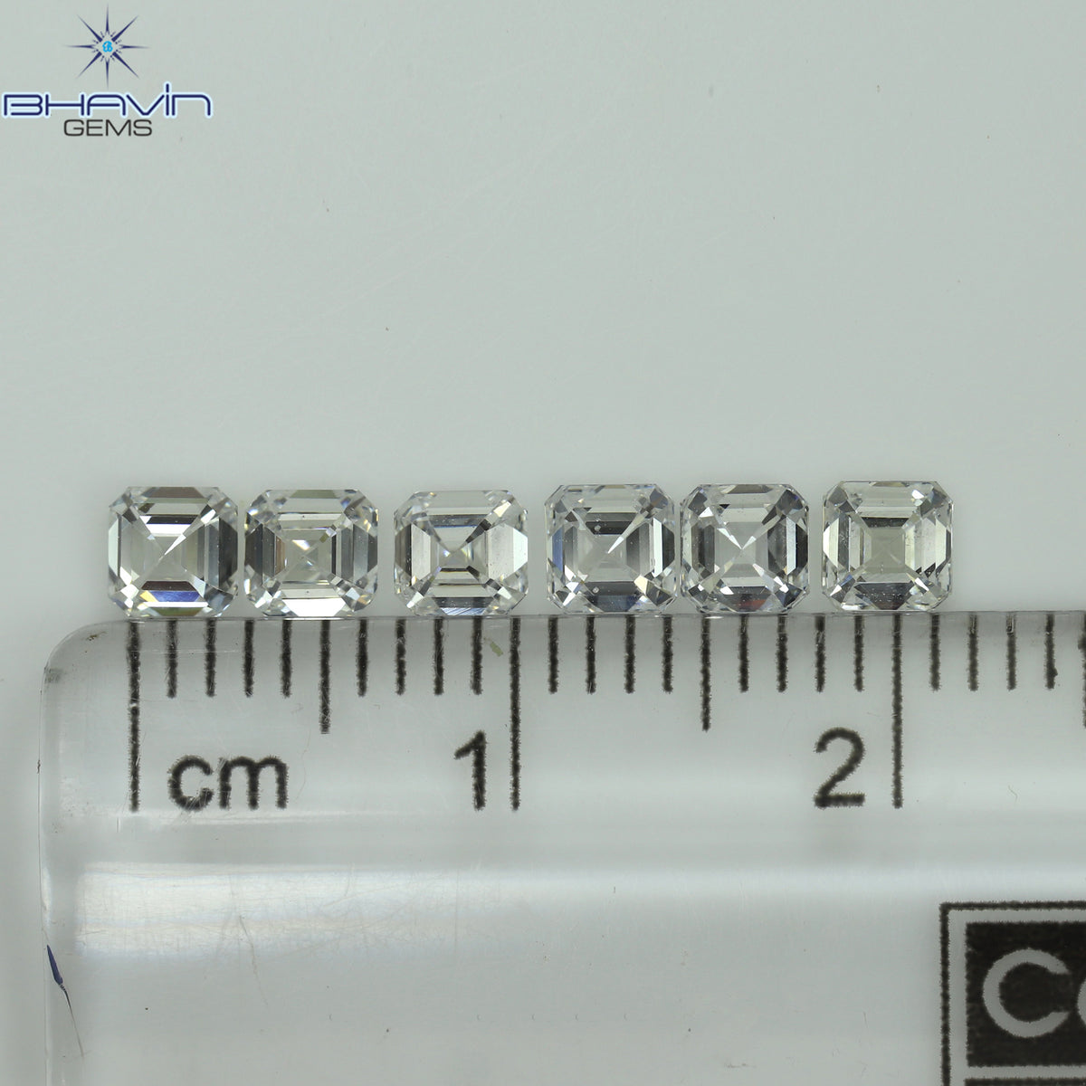 0.10 CT Natural Asscher Diamond White (G+) Color Clarity VVS-VS (2.40 MM)