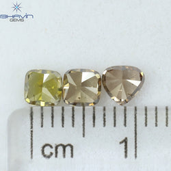 0.87 CT/3 Pcs Mix Shape Natural Diamond Mix Color SI1 Clarity (3.95 MM)