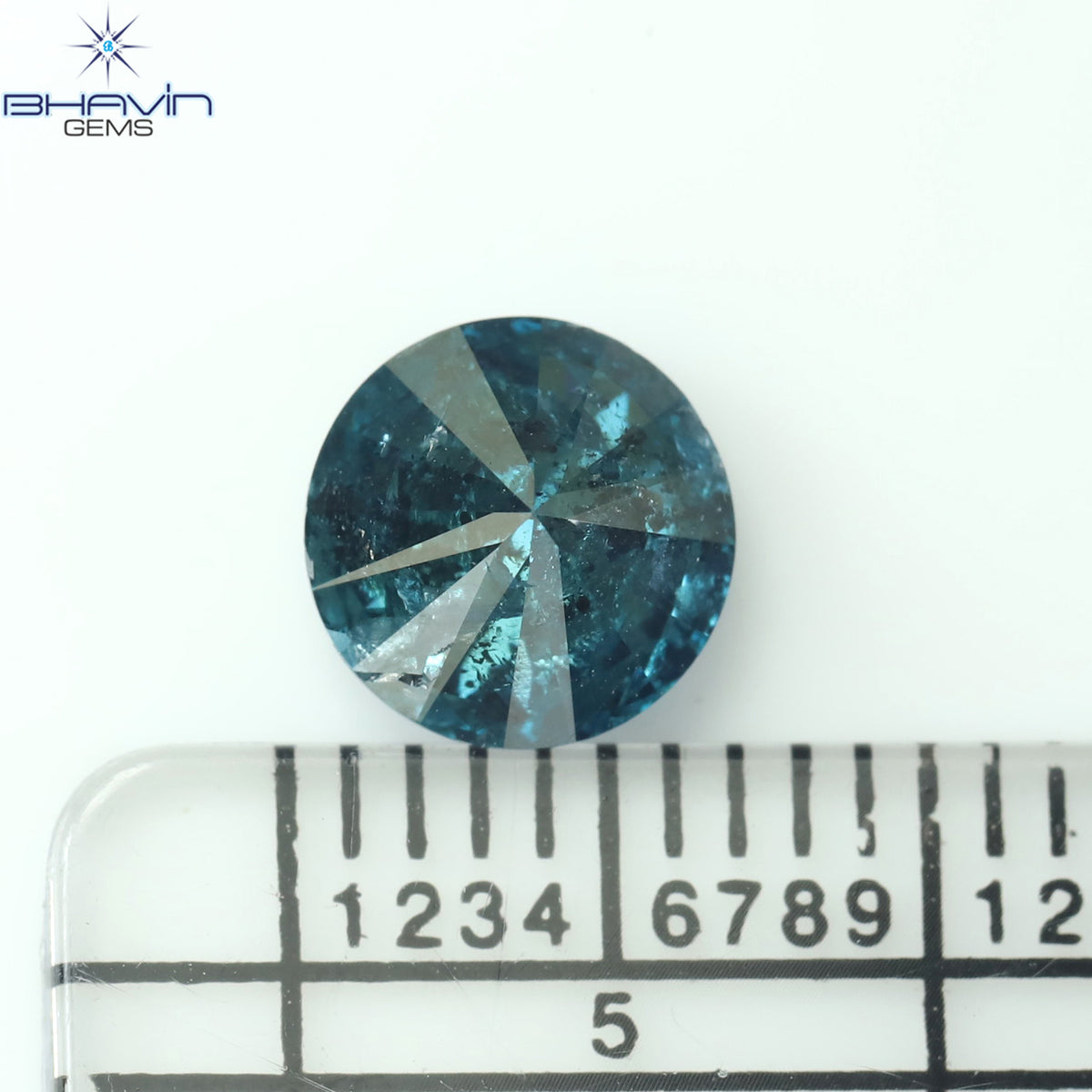 1.16 CT Natural Round Diamond Enhanced Blue Color Clarity I3 (6.72 MM)