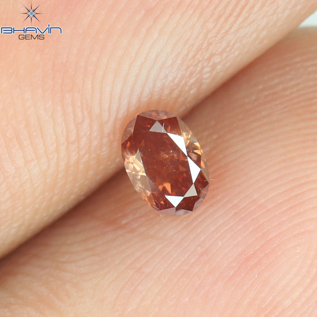 0.19 CT Natural Oval Diamond Enhanced Pink Color Clarity SI1 (4.16 MM)