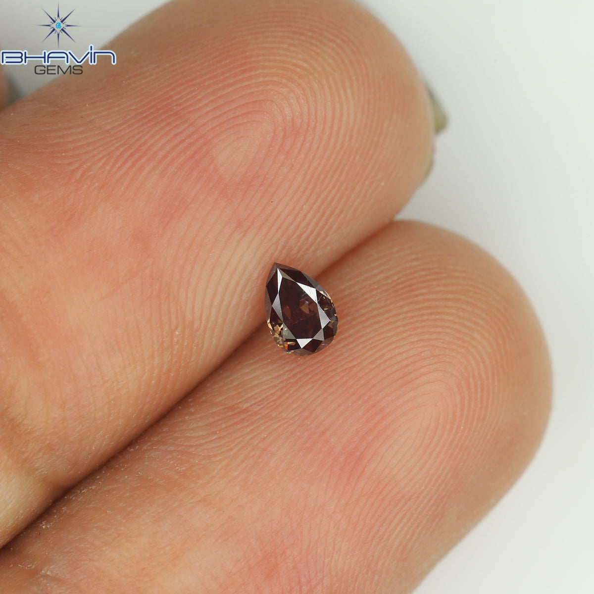0.14 CT ペアシェイプ ナチュラル ダイヤモンド ピンク色 VS1 クラリティ (3.90 MM)